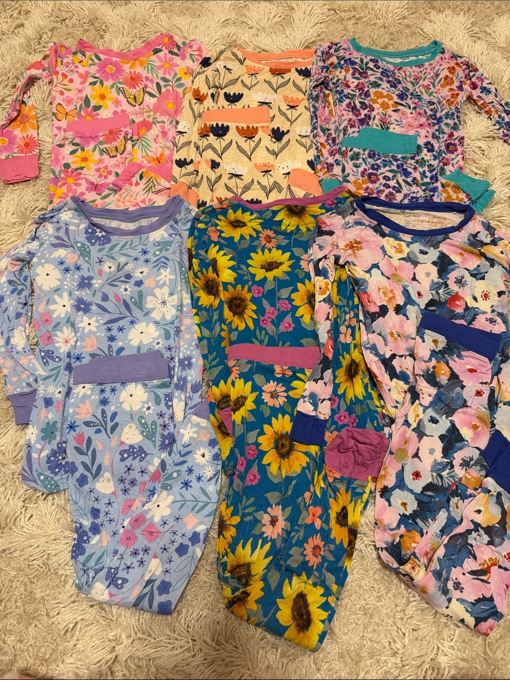 Little Sleepies Floral Pajama bundle